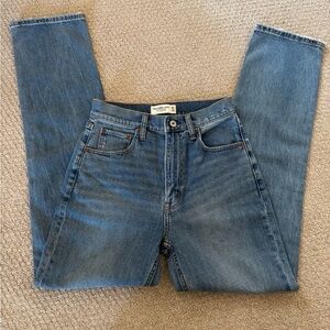 Abercrombie Ankle Straight Ultra High Rise Denim Jeans